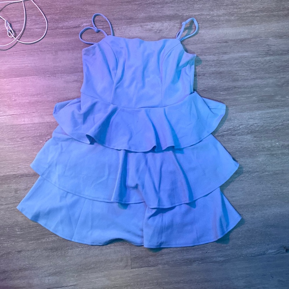 This is a blue Trixxi dress.